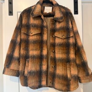 American Eagle Plaid Shirt Jacket